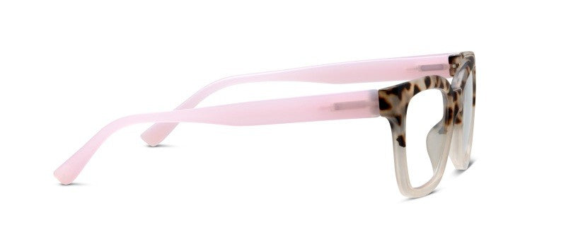 Zoey Chai Tortoise/Pink — Blue Light Reading Glasses