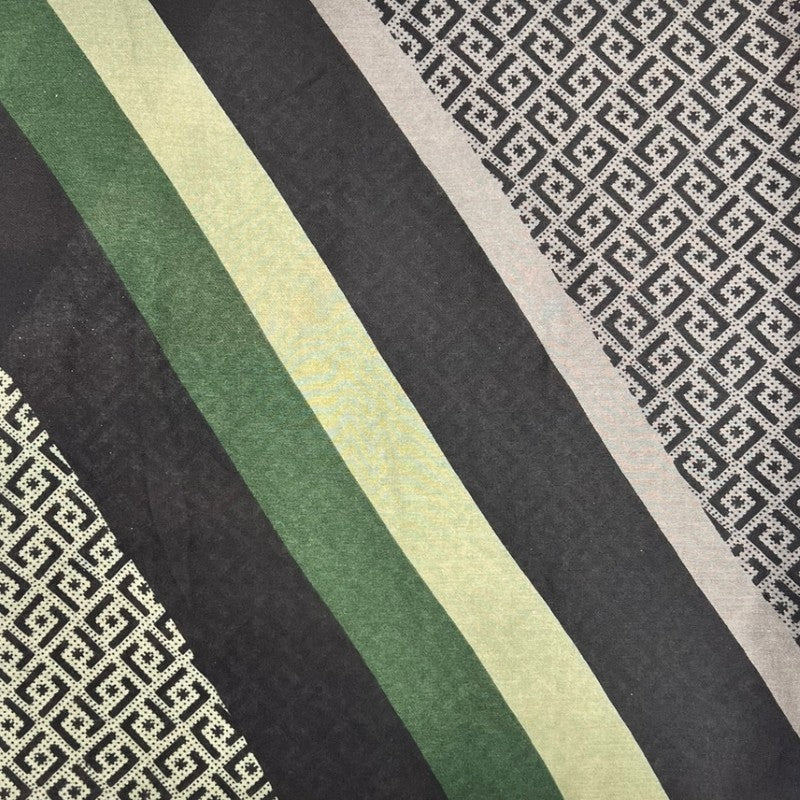 Green Geometric Print Scarf