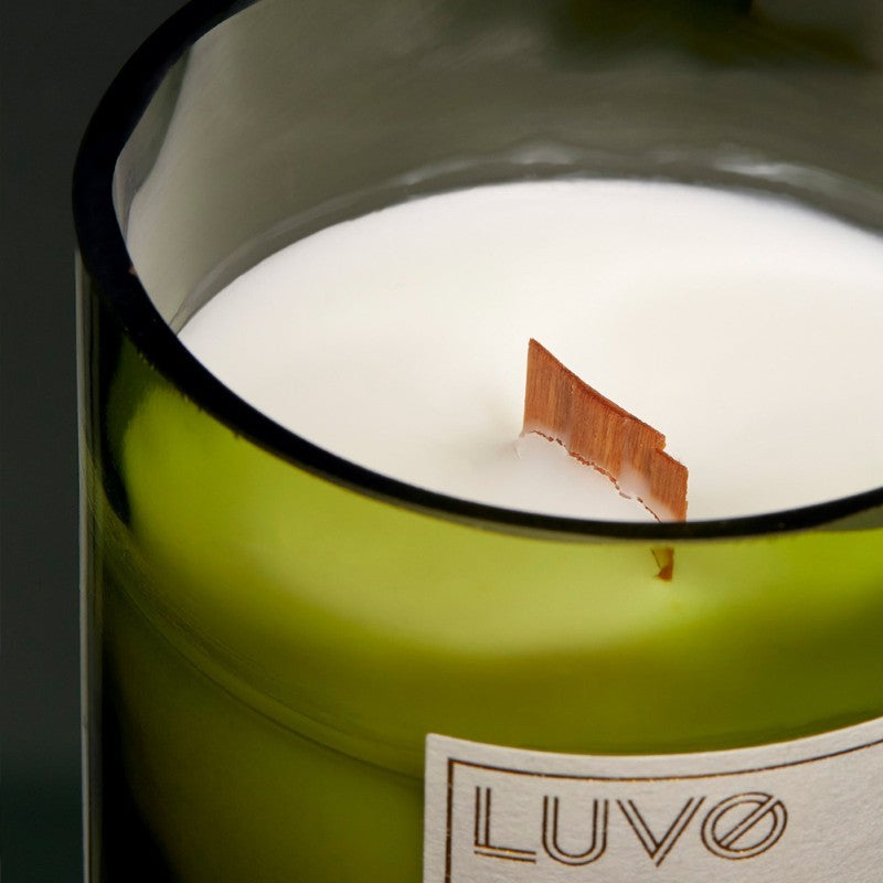 Mandarin &amp; Resin Wooden Wick Candle - 200g