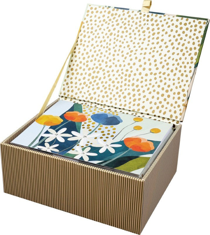 Floral Premium Note Cards, Box of 14