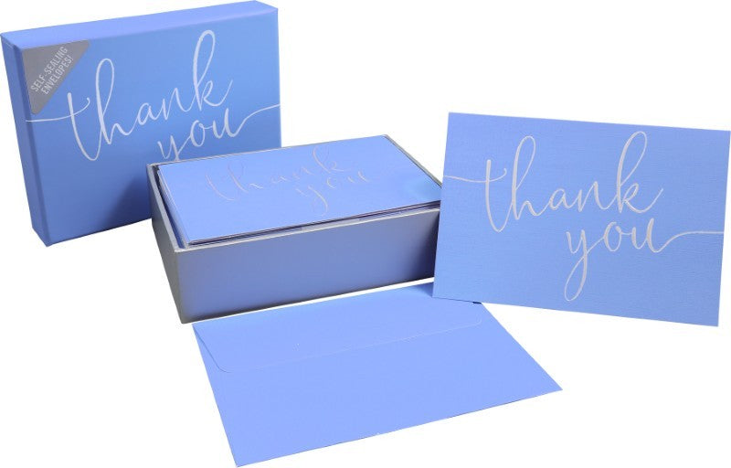 Periwinkle Thank You Notes, Box of 14