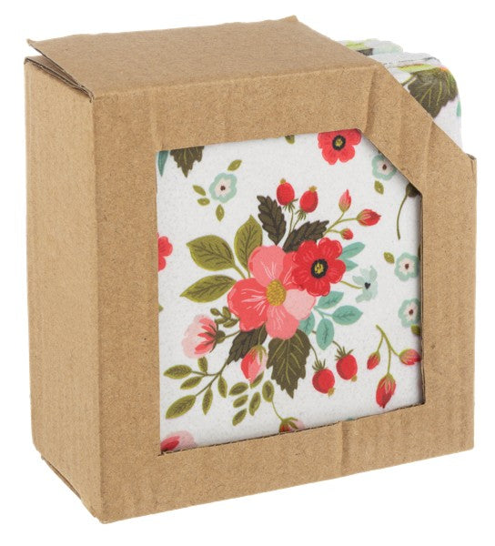 Floral Coasters, Set of 4