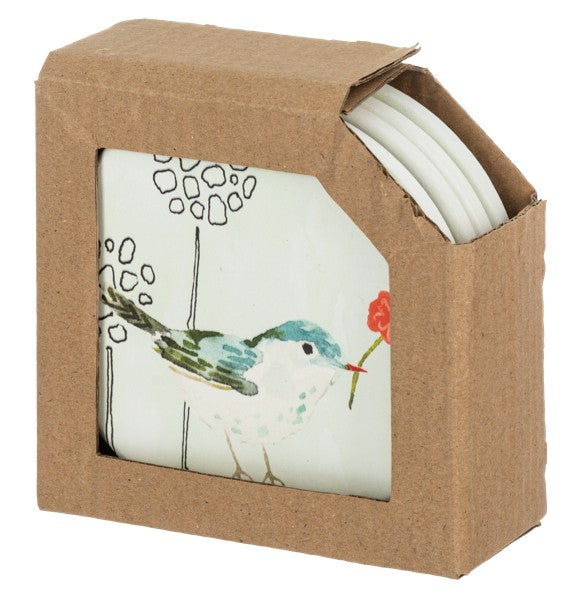Garden Birds Coasters, Set of 4