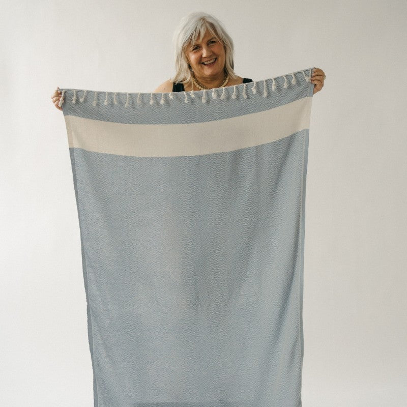 Pokoloko Diamond Towel - Blue Jean