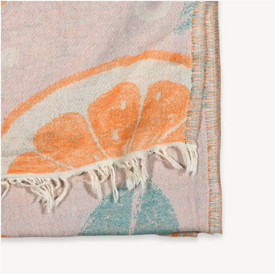 Pokoloko Orange &amp; Leaf Turkish Towel