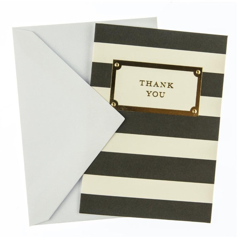 Elegant Striped Thank You Boxed Greeting Cards