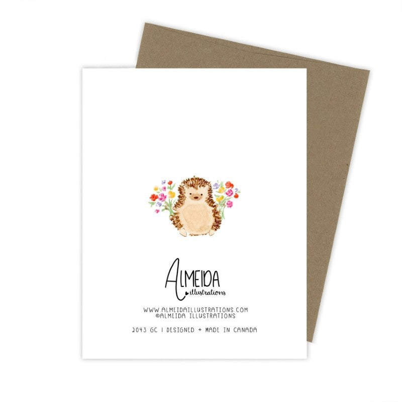 Hedgehog Thank You Card