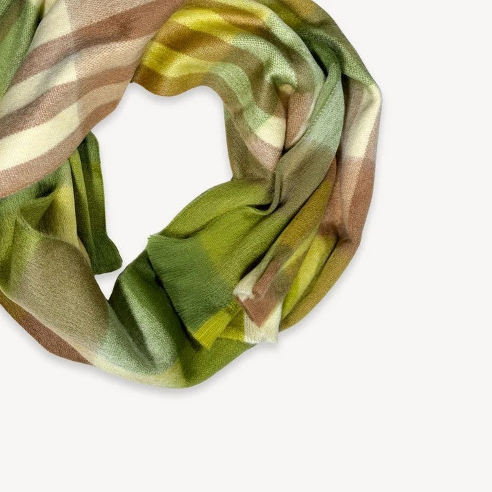 Pokoloko Alpaca Seamless Check Scarf - Rustic Apple