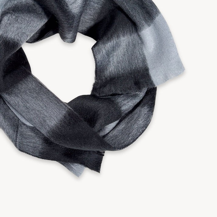 Pokoloko Alpaca Seamless Check Scarf - Licorice Check