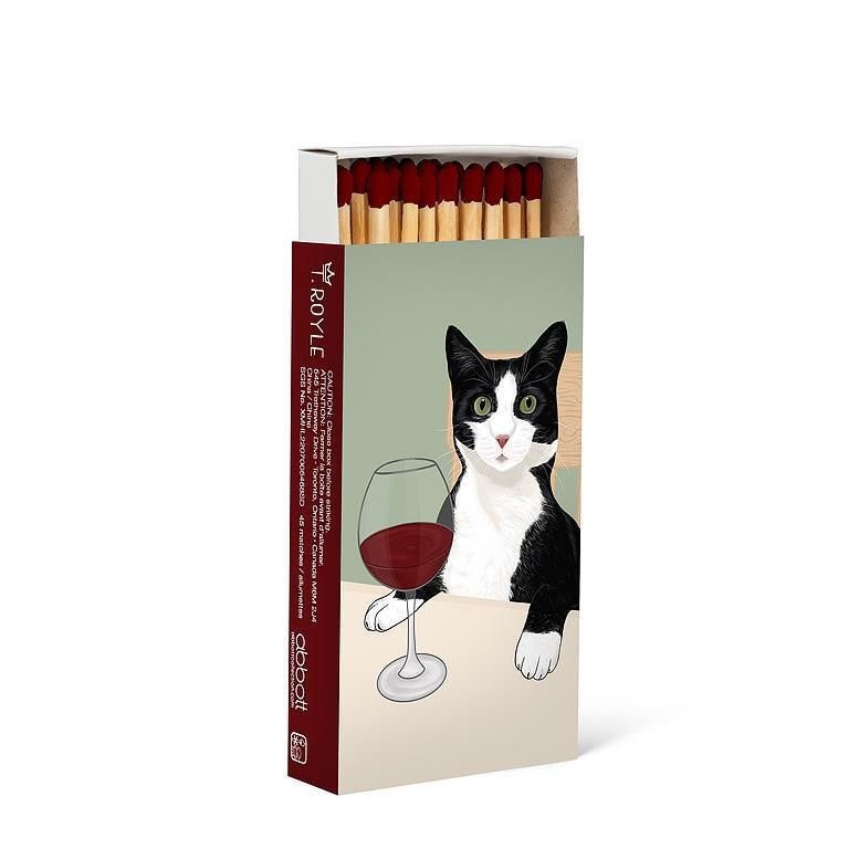 Cat with Wine Matches. 45 Match Sticks