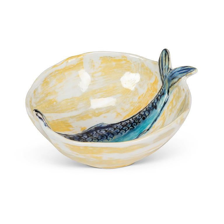 Round Slim Fish Small Bowl, 5"D
