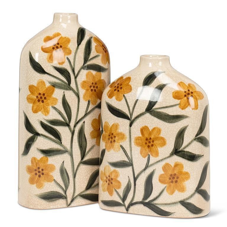 Floral Flat Vase