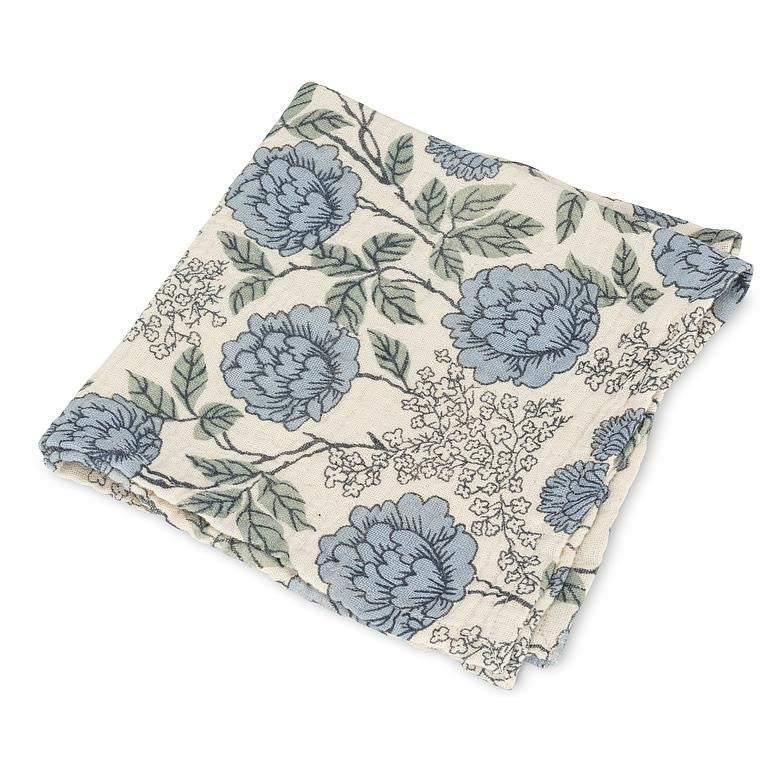 Blue Floral Cotton Napkin
