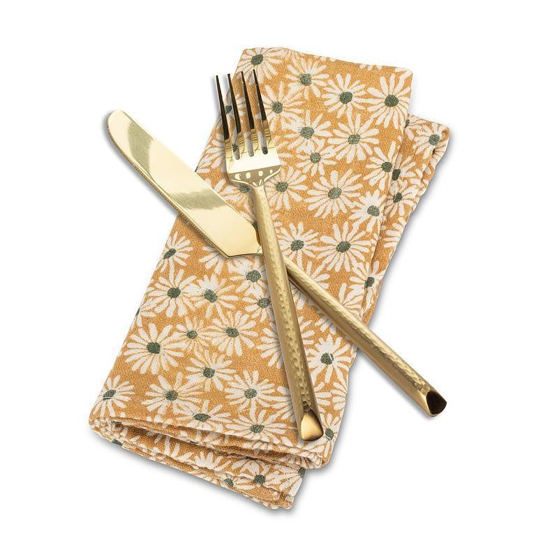 Yellow Daisy Cotton Napkin