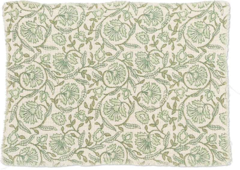 Green Floral Cotton Placemat
