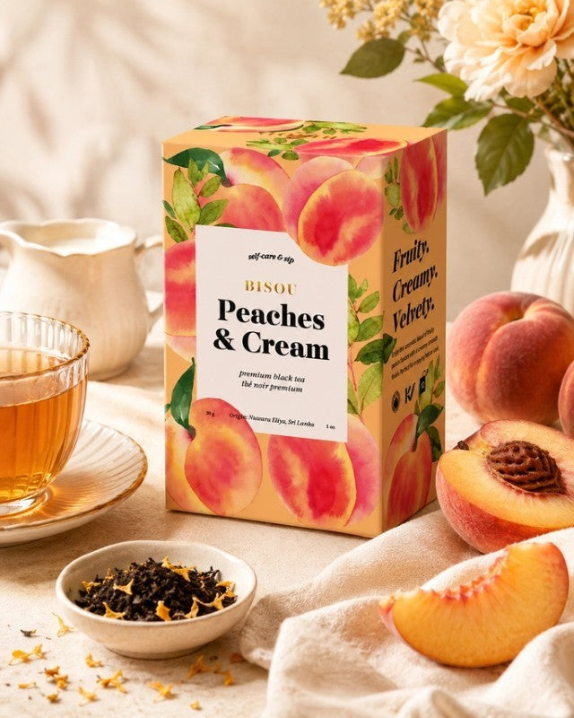 Organic Peaches &amp; Cream - Black Tea Blend Sachets