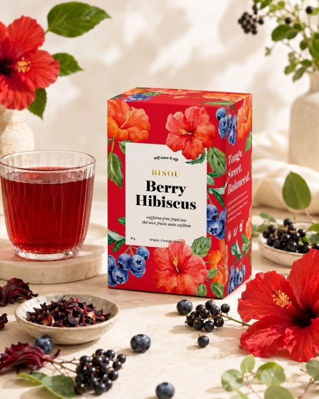 Organic Berry Hibiscus - Fruit Tea Blend Sachets