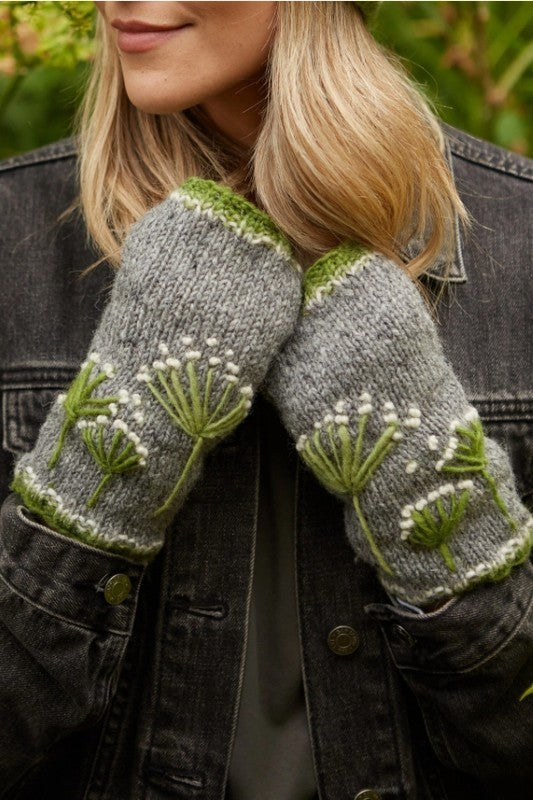 Granchester Cow Parsley Fingerless Gloves