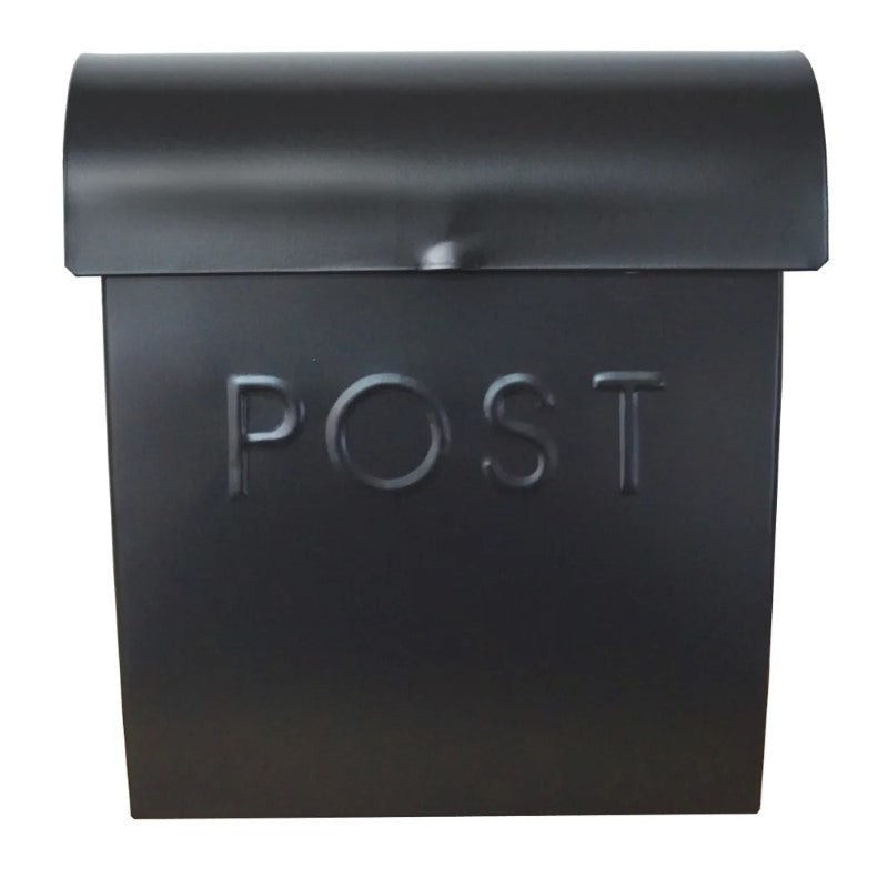 Black 'POST' Mailbox