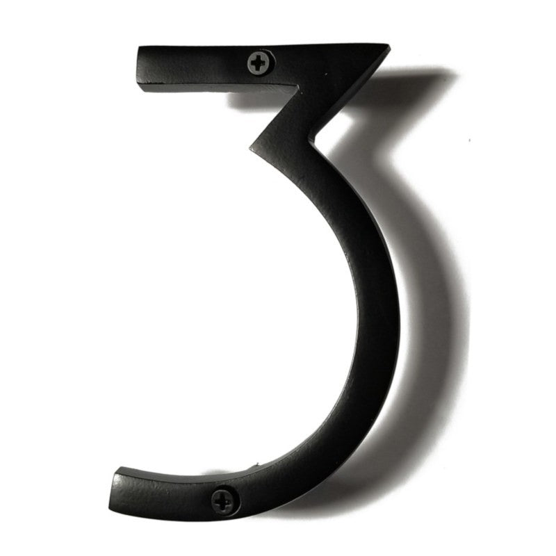 House Number '3' - Black