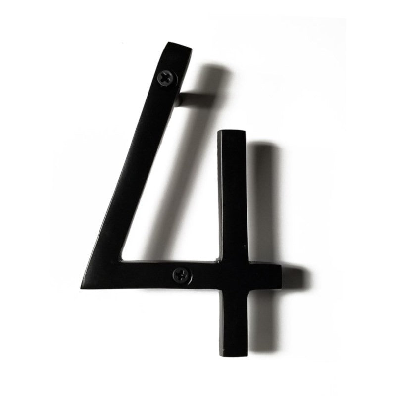 House Number '4' - Black