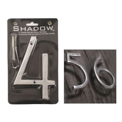 House Number '4' - Silver