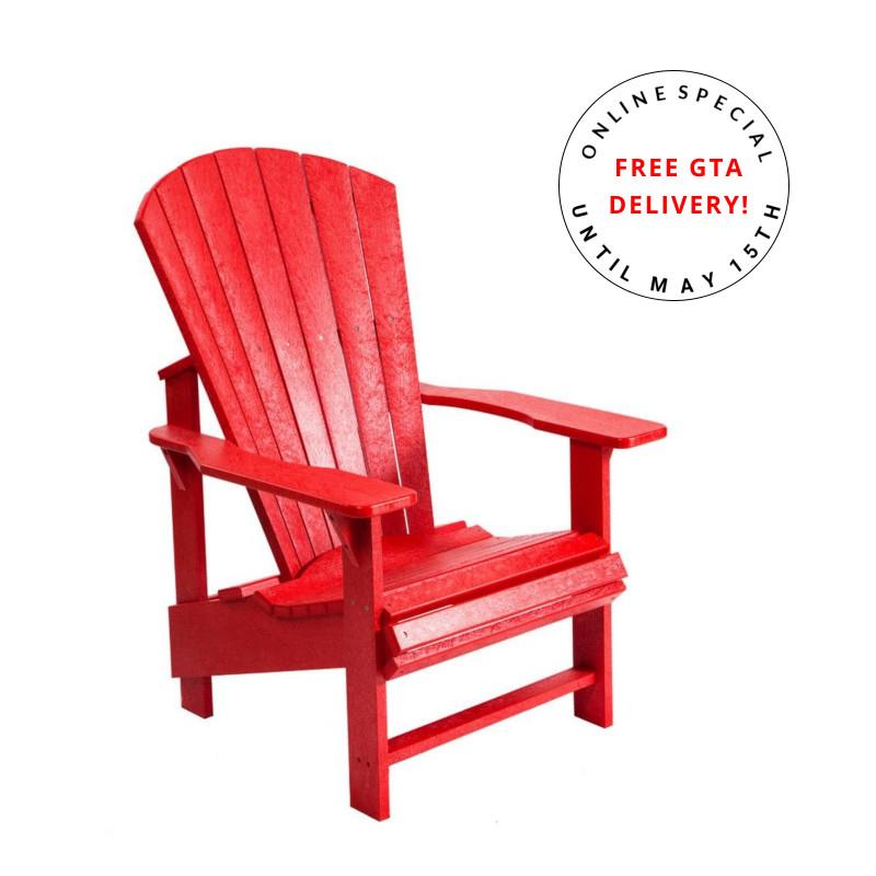 C.R. Plastics Upright Adirondack Chair