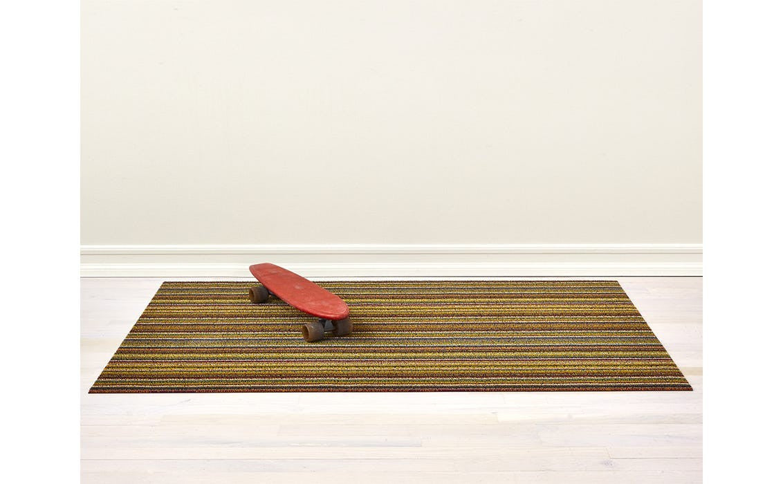 Chilewich Indoor/Outdoor Skinny Stripe Shag Mat, Bright Multi