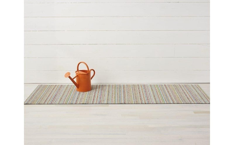 Chilewich Indoor/Outdoor Skinny Stripe Shag Mat, Soft Multi