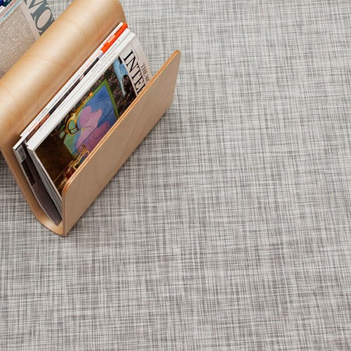 Chilewich Ikat Woven Floor Mat, White/Silver