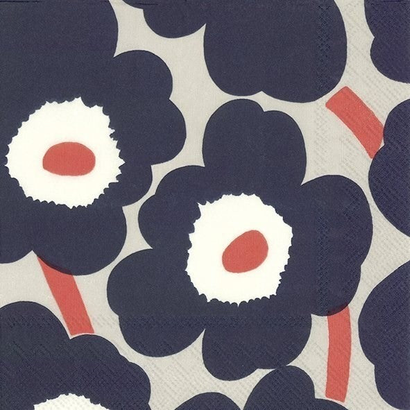 Unikko Linen Marimekko - Luncheon Paper Napkins - Pack/20