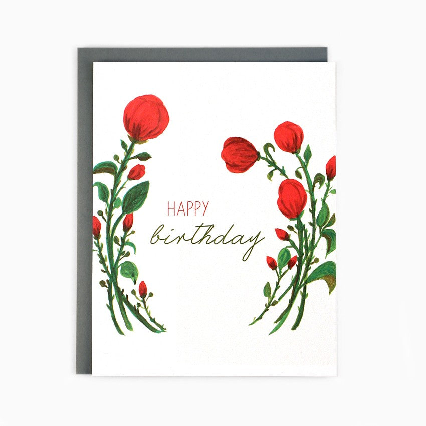 Roses Birthday Card