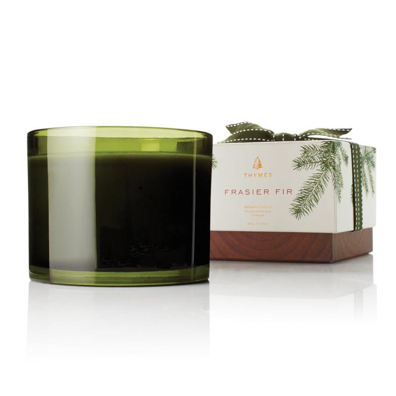 Thymes Frasier Fir 3 Wick Candle, 17oz