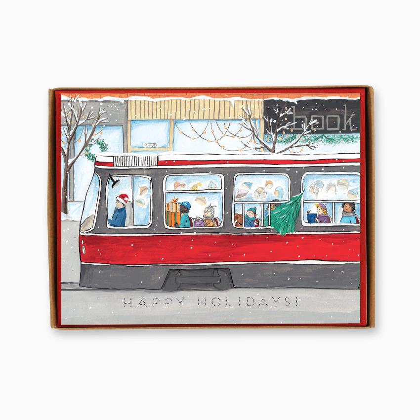 Made in Brockton Village Streetcar Holiday Greeting Cards, Box of 8