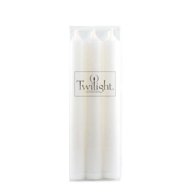 Twilight White 10" Taper Candles, Pack/6