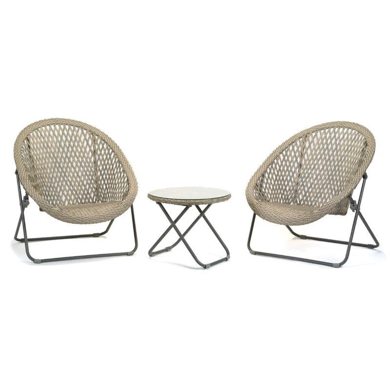 Rockford Rattan Scoop Seating Set of 3
