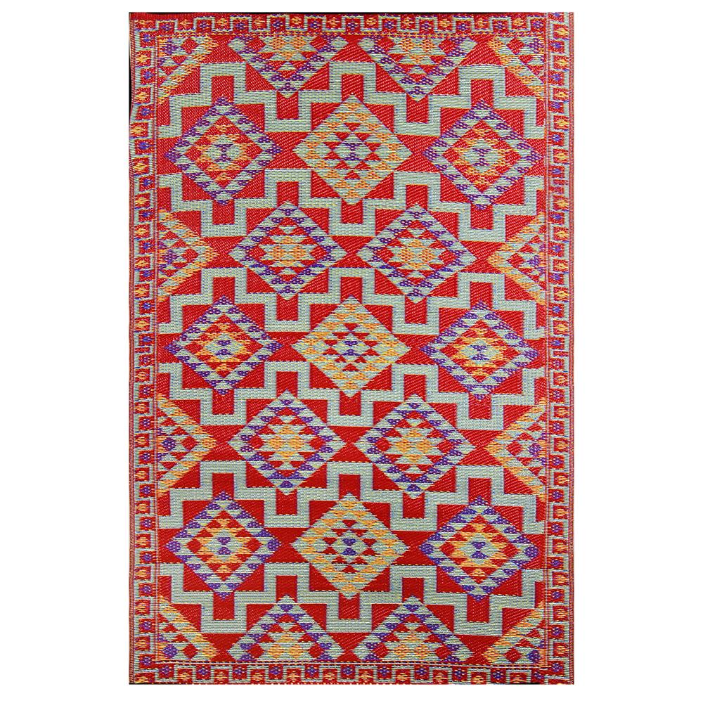 Red Kilim Outdoor Mat