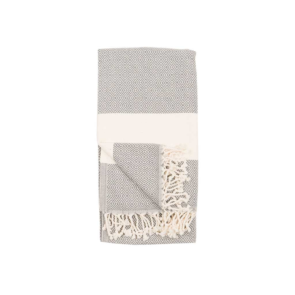 Pokoloko Diamond Turkish Towel, Slate