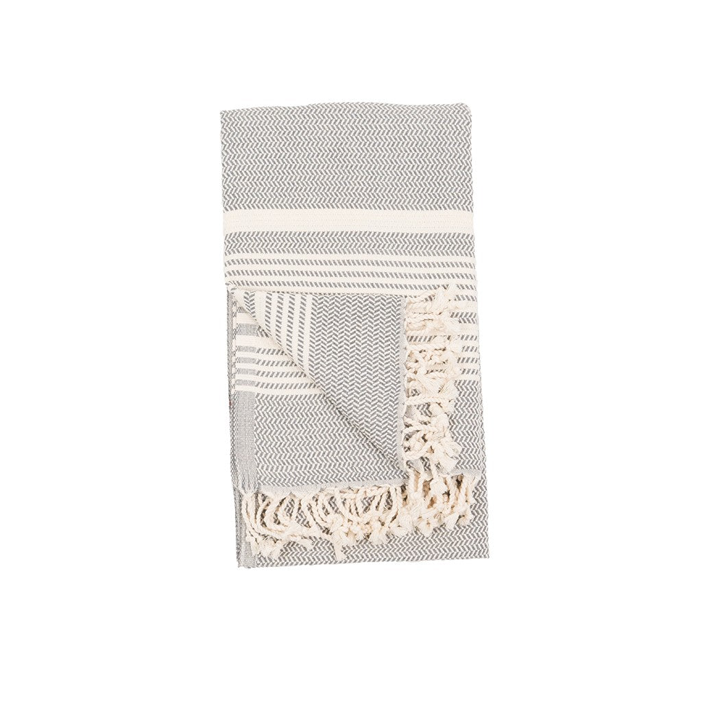 Pokoloko Hasir Turkish Towel, Slate