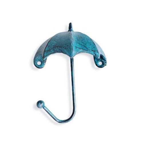 Blue Cast Iron Umbrella Hook