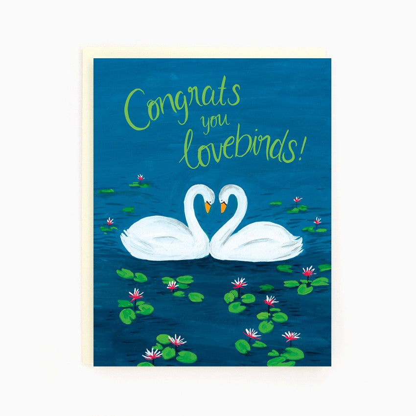 Lovebirds Wedding Card