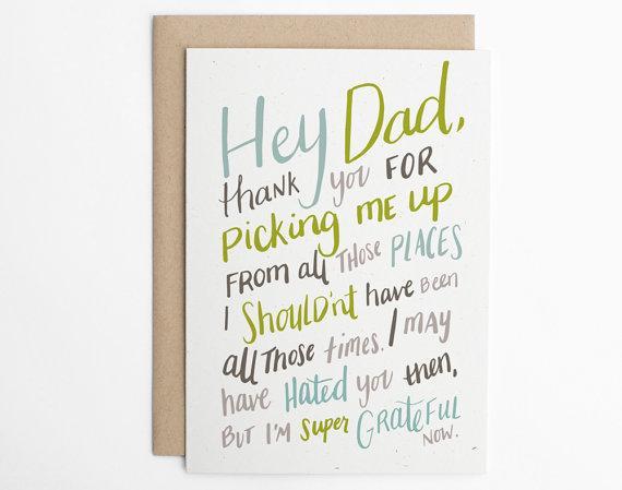 Hey Dad Thank You Father's Day Card