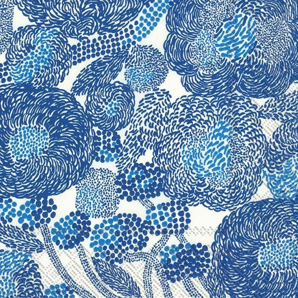 Mynsteri Cream Blue - Luncheon Paper Napkins - Pack/20