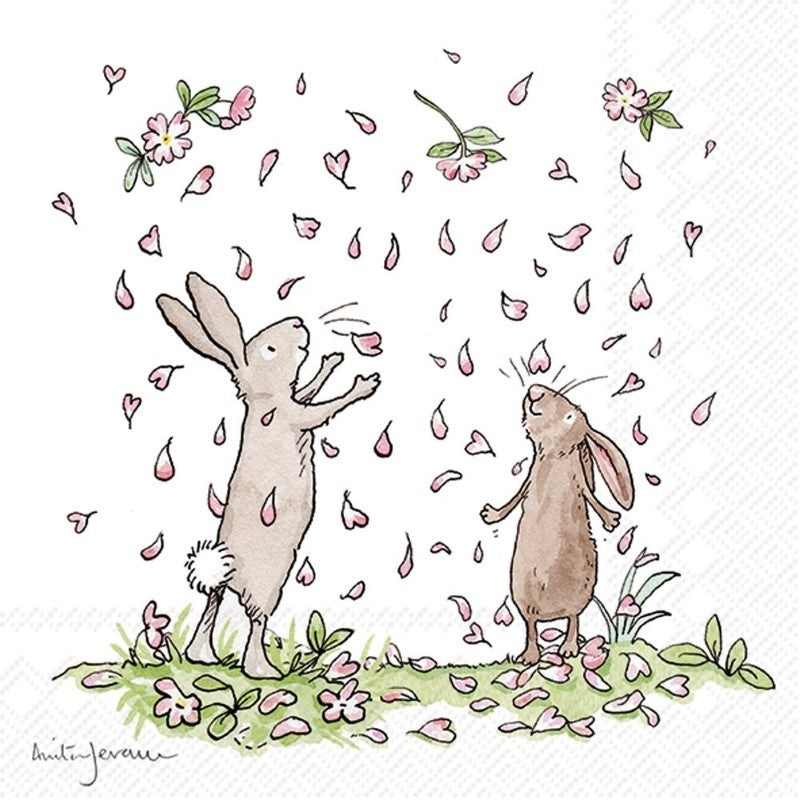 Blossoms & Bunnies - Cocktail Paper Napkins - Pack/20