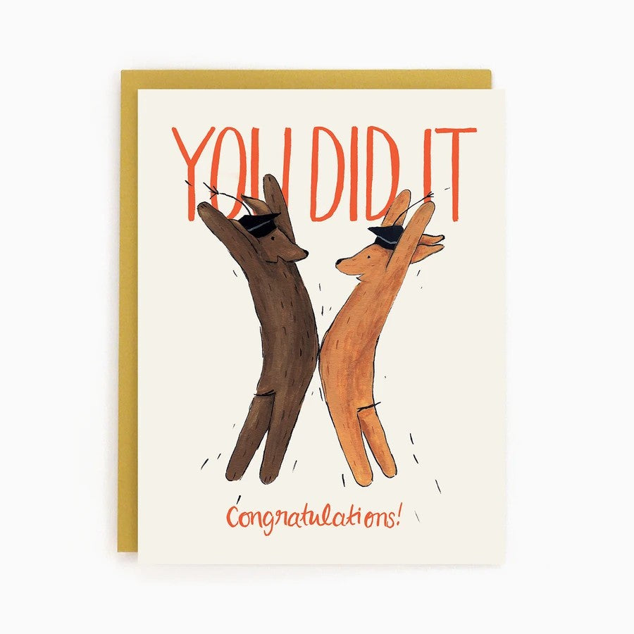 Graduation Dogs Card