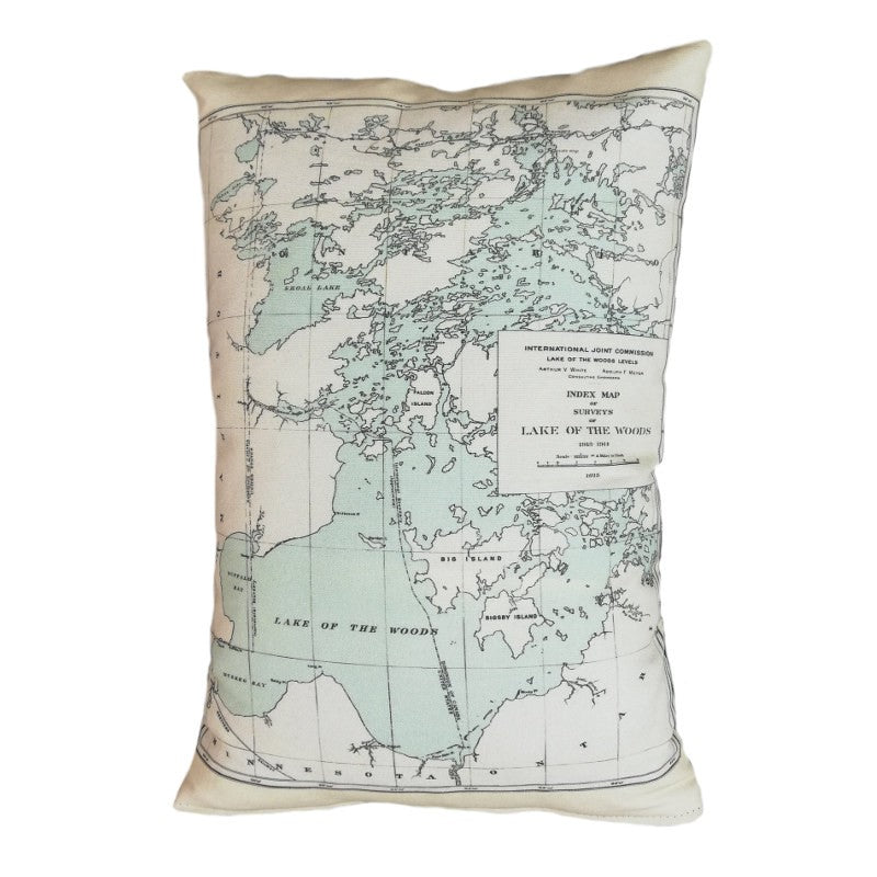 Lake of the Woods Map Pillow
