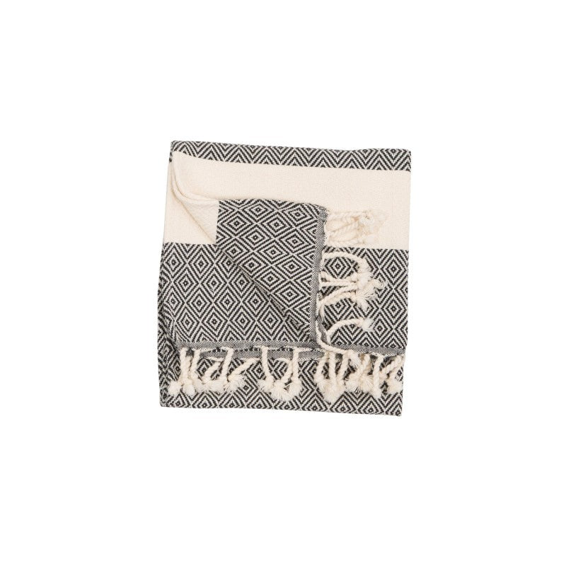Pokoloko Diamond Hand Towel, Carbon
