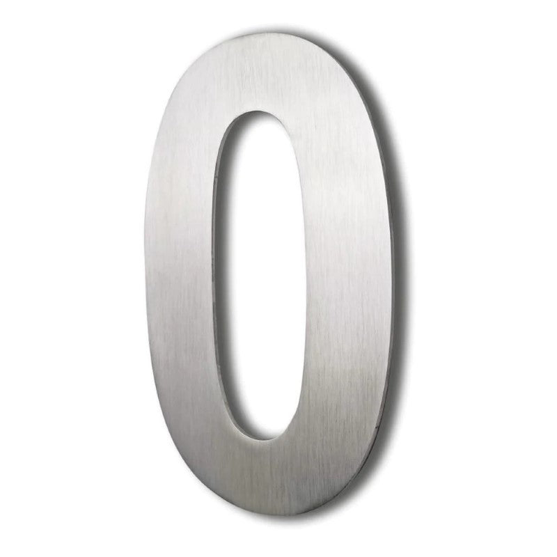 Stainless Steel Arial House Number 0
