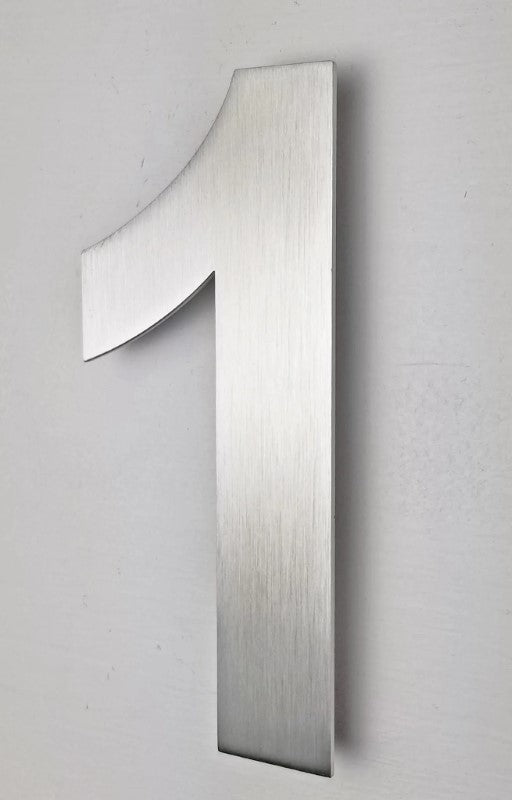 Stainless Steel Arial House Number 1