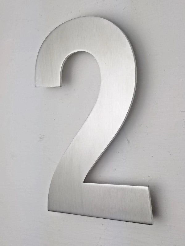 Stainless Steel Arial House Number 2
